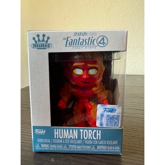 MINI Human Torch Fantastic Four First Steps Funko Bobbleheads Movies Disney F4 - Picture 1 of 2